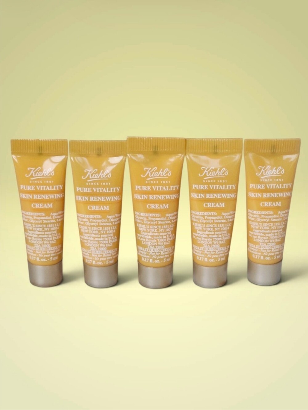 Kiehl’s Pure Vitality Skin Renewing Cream - MINI - 5pc Set - 0.17oz